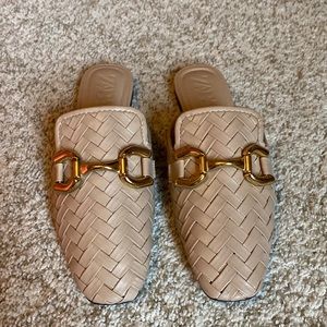 Zara big buckle mules